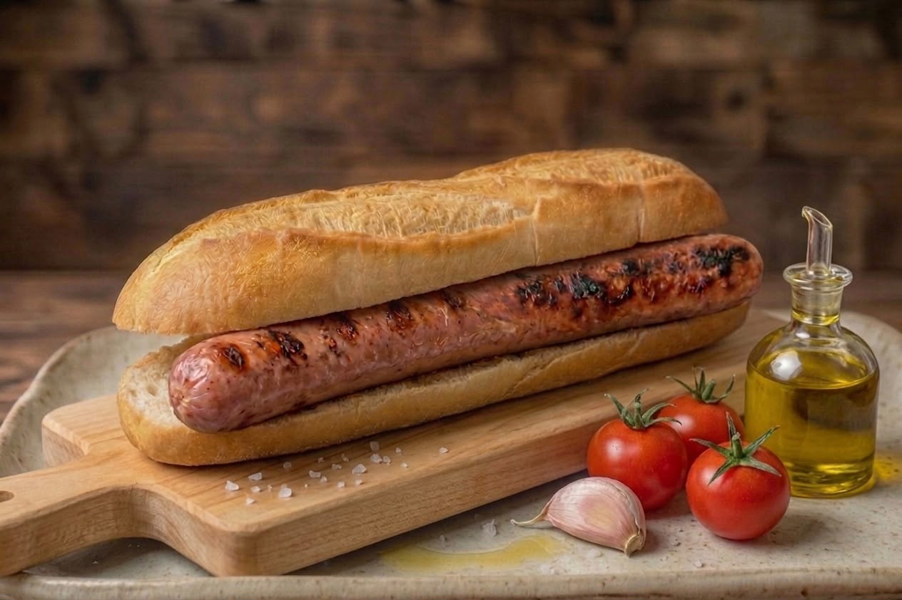 Bocadillo de butifarra a la brasa
